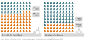 Statistik schulische Ausbildung Geschlechterverteilung