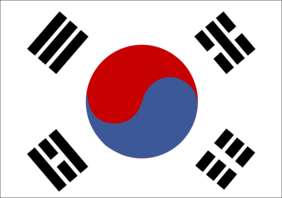 stilisierte Flagge von Südkorea